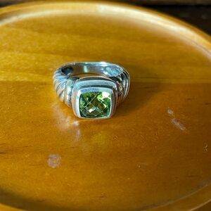 David Yurman Peridot Ring Vintage Noblesse Cable design